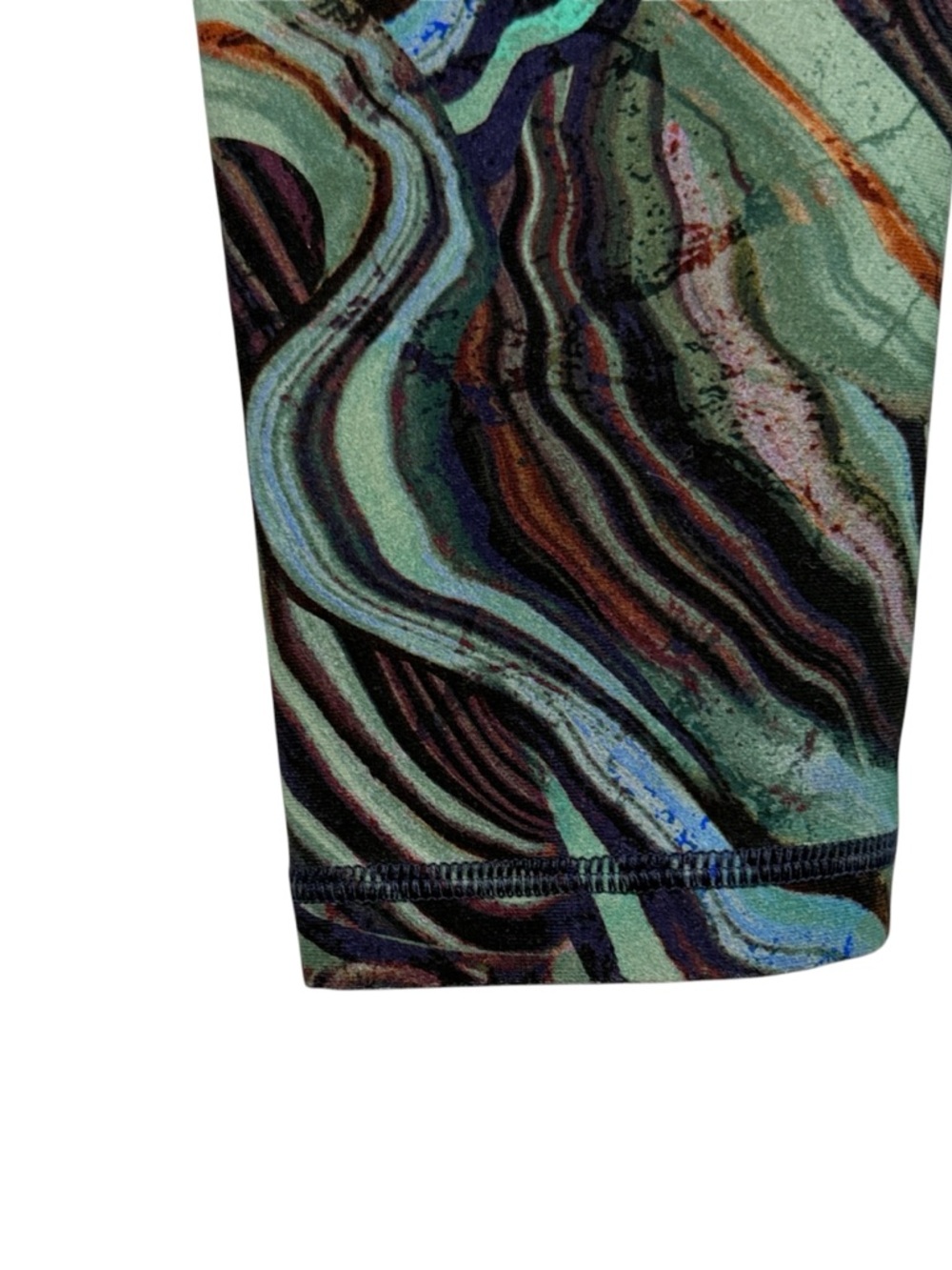 CALIA by Carrie Underwood High Rise Leggings Abstract Teal/Black Print, Size M - Picture 4 of 8